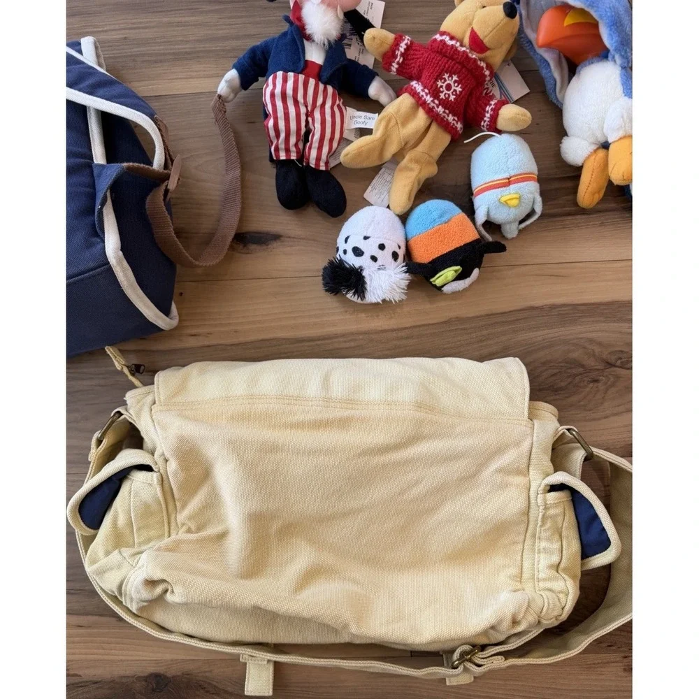 Vintage Disney Bag Plush Lot Mickey Messenger Backpack Goofy Parks Y2K - Picture 14 of 16